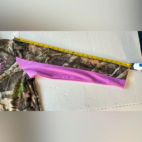 True Timber Pink Camo Hoodie Sweatshirt Women's Large 1/4 Zip True Cam - Picture 9 of 11